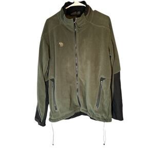 Mountain Hardwear Green Black Polartec Fleece Warm Jacket Men Sz XL